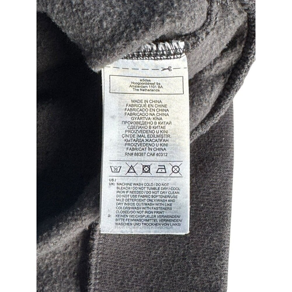 Adidas Mens Sz M Aop Sports Training 1/4 Zip Pullover Black Gray Camo Sweatshirt - Picture 8 of 11